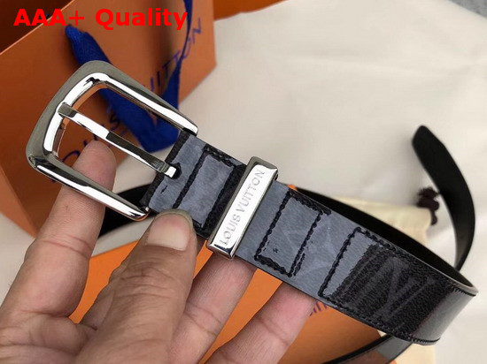 Louis Vuitton Ouest 30mm Belt in Grey Monogram Glaze Leather Strap MP055U Replica