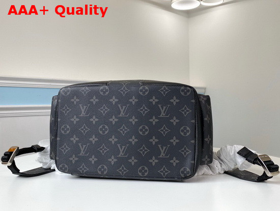 Louis Vuitton Outdoor Backpack Black Taiga Leather with Monogram Eclipse Canvas M30417 Replica
