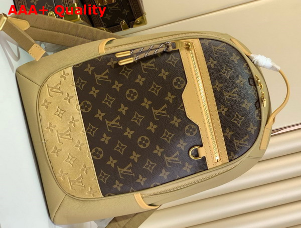 Louis Vuitton Outdoor Backpack in Beige Cowhide Leather and Monogram Coated Canvas M12624 Replica