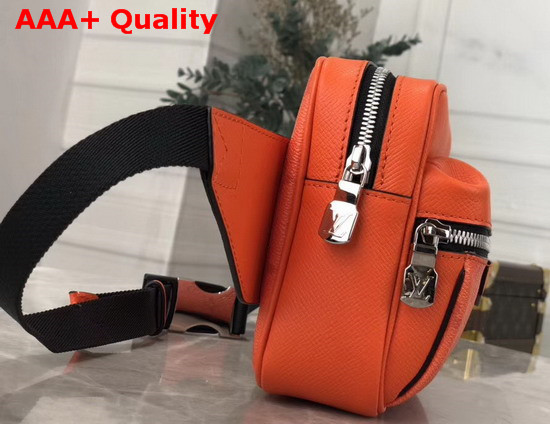 Louis Vuitton Outdoor Bumbag Volcano Orange Taiga Leather with Monogram Eclipse Canvas M30430 Replica