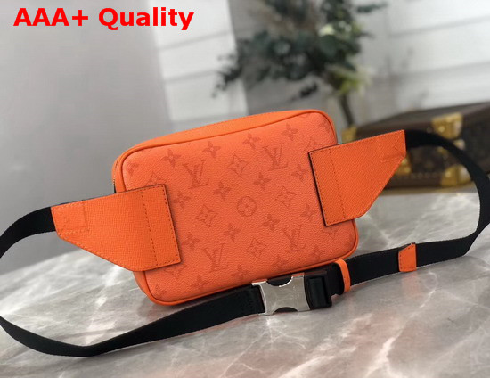 Louis Vuitton Outdoor Bumbag Volcano Orange Taiga Leather with Monogram Eclipse Canvas M30430 Replica