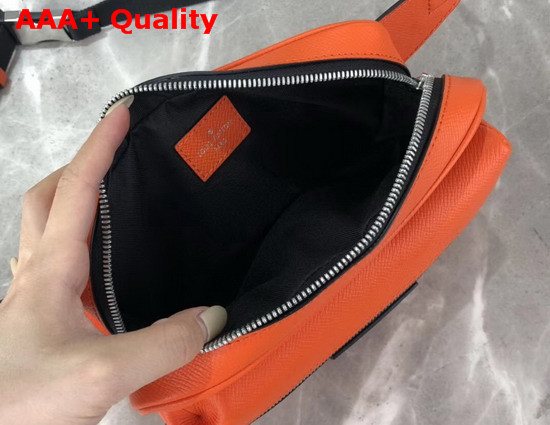 Louis Vuitton Outdoor Bumbag Volcano Orange Taiga Leather with Monogram Eclipse Canvas M30430 Replica