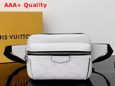 Louis Vuitton Outdoor Bumbag White Taiga Cowhide Leather and Monogram Antarctica Coated Canvas M30247 Replica
