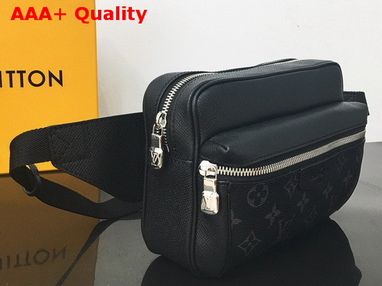 Louis Vuitton Outdoor Bumbag in Black Taiga Cowhide Leather and Monogram Eclipse Coated Canvas M30245 Replica