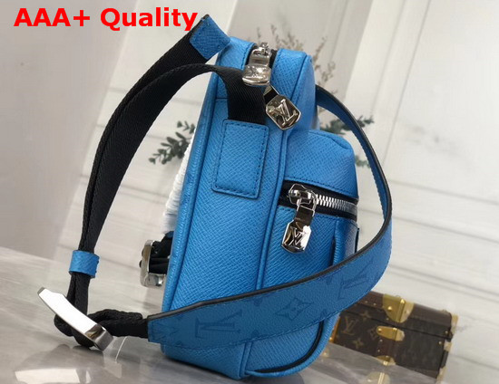 Louis Vuitton Outdoor Messenger Lagoon Blue Taiga Leather with Monogram Eclipse Canvas M30429 Replica