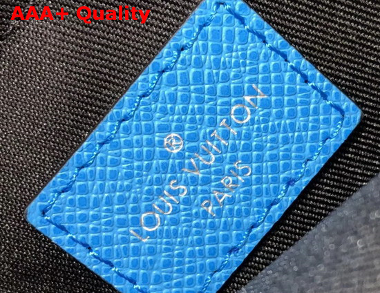 Louis Vuitton Outdoor Messenger Lagoon Blue Taiga Leather with Monogram Eclipse Canvas M30429 Replica