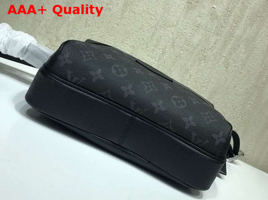 Louis Vuitton Outdoor Messenger PM Black Taiga Cowhide Leather and Monogram Eclipse Canvas Replica