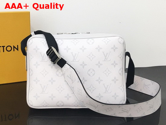 Louis Vuitton Outdoor Messenger in White Taiga Cowhide Leather and Monogram Antarctica Coated Canvas M30243 Replica