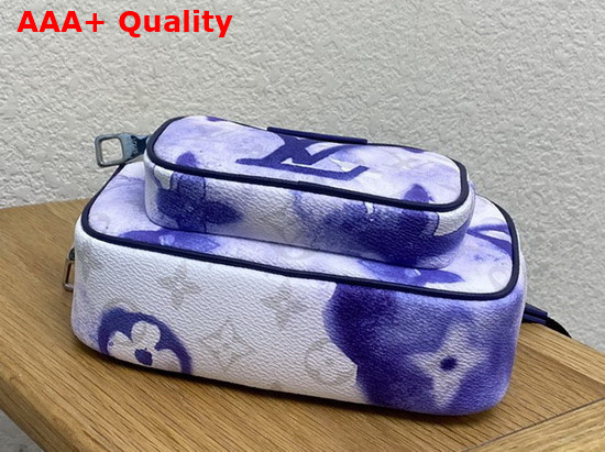 Louis Vuitton Outdoor Pouch Monogram Watercolor Blue Coated Canvas M45763 Replica
