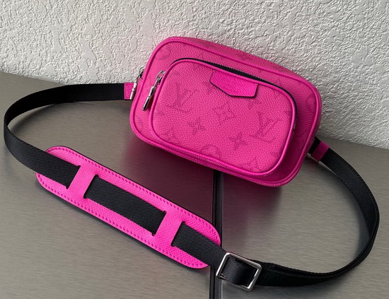 Louis Vuitton Outdoor Pouch Taigarama Rose Coated Canvas and Cowhide Leather M30781 Replica