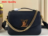 Louis Vuitton Oxford Handbag in Black Grained Calf Leather M22735 Replica