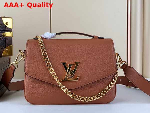 Louis Vuitton Oxford Handbag in Cognac Grained Calf Leather M22952 Replica