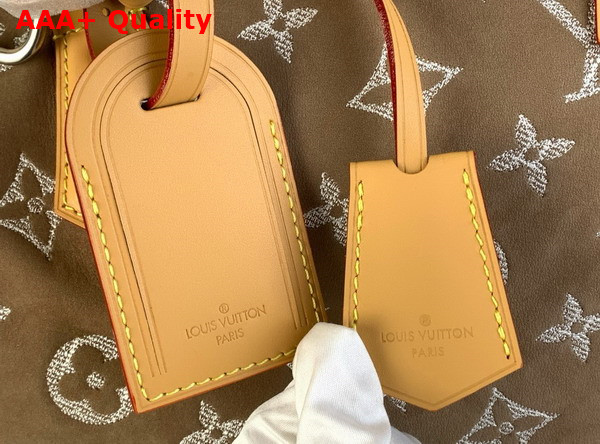 Louis Vuitton Speedy P9 Bandouliere 40 Handbag in Khaki Nubuck Calf Leather Replica