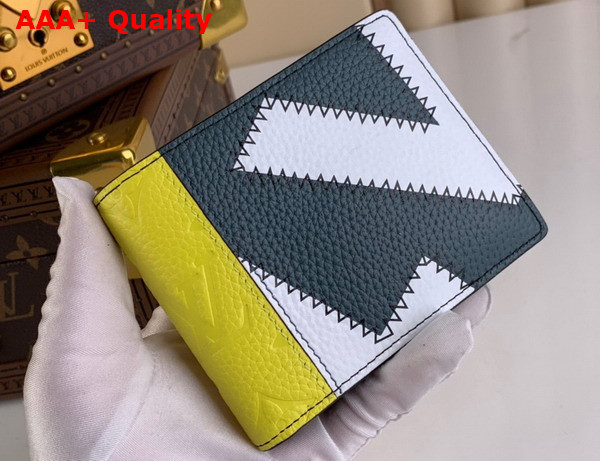 Louis Vuitton PF Slender Yellow Taurillon Cowhide Leather Signed with Cropped LV Initials M81312 Replica