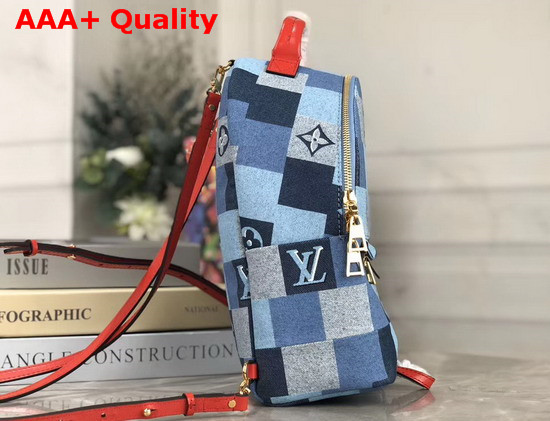 Louis Vuitton Palm Springs Mini Backpack Monogram Denim Canvas with a Pattern of Patchwork Squares Motifs M45043 Replica