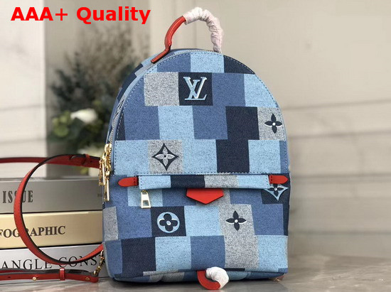 Louis Vuitton Palm Springs Mini Backpack Monogram Denim Canvas with a Pattern of Patchwork Squares Motifs M45043 Replica