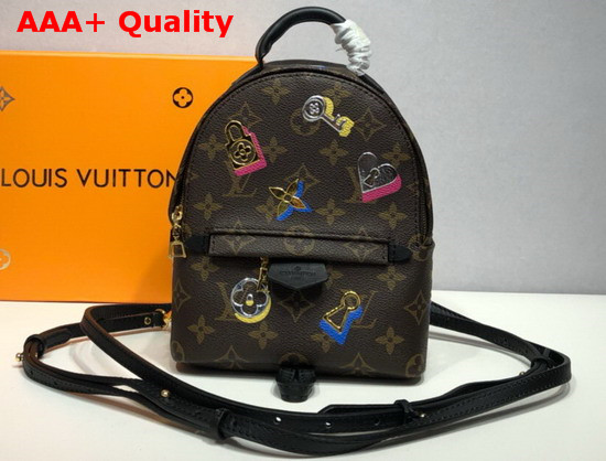 Louis Vuitton Palm Springs Mini Backpack with Lock Key and Flower Motifs M44367 Replica