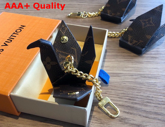 Louis Vuitton Paper Crane Bag Charm and Key Holder Monogram Replica