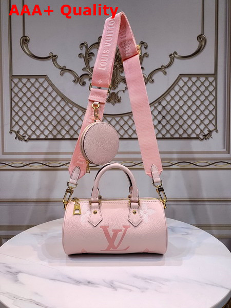 Louis Vuitton Papillon BB Carryall Bag Bouton de Rose Pastel Monogram Empreinte Leather with a Gradient Monogram Print M45707 Replica