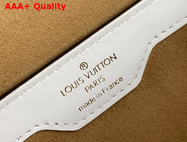Louis Vuitton Papillon Trunk Handbag Combines Canvas with White Leather Trim M81485 Replica