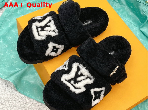 Louis Vuitton Paseo Flat Comfort Mule Noir Shearling 1AACR8 Replica