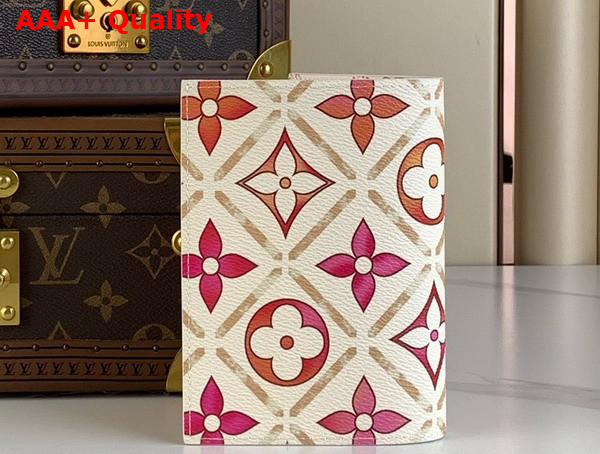 Louis Vuitton Passport Cover Coral Monogram Tiles Coated Canvas M11457 Replica