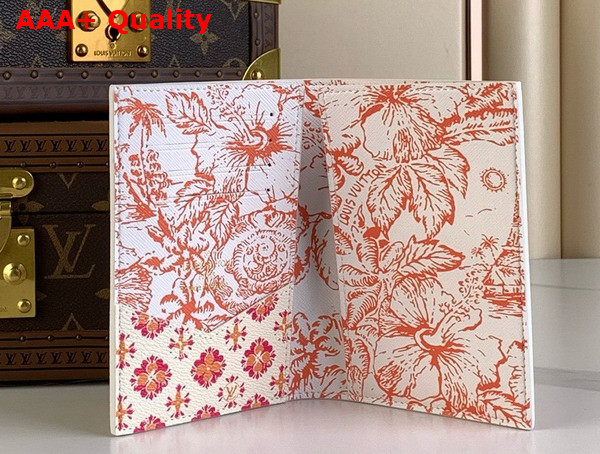 Louis Vuitton Passport Cover Coral Monogram Tiles Coated Canvas M11457 Replica