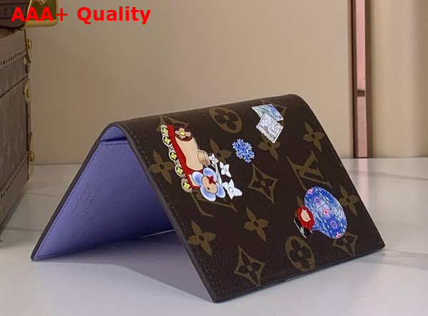 Louis Vuitton Passport Cover Monogram Blue Frost Coated Canvas M15320 Replica