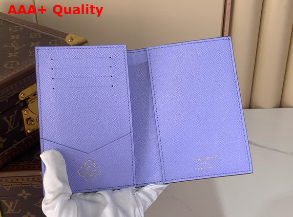 Louis Vuitton Passport Cover Monogram Blue Frost Coated Canvas M15320 Replica