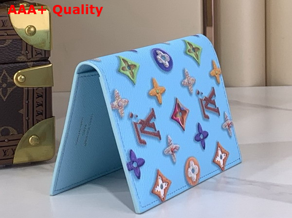 Louis Vuitton Passport Cover in Blueberry Monogram Donuts Coated Canvas M28040 Replica