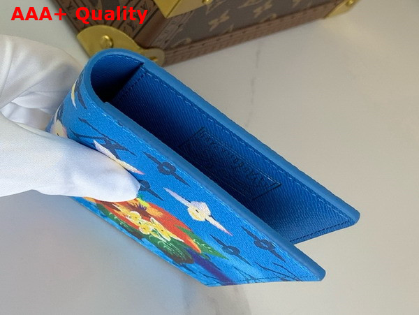 Louis Vuitton Passport Cover in Bright Blue Monogram Surfin Coated Canvas Replica