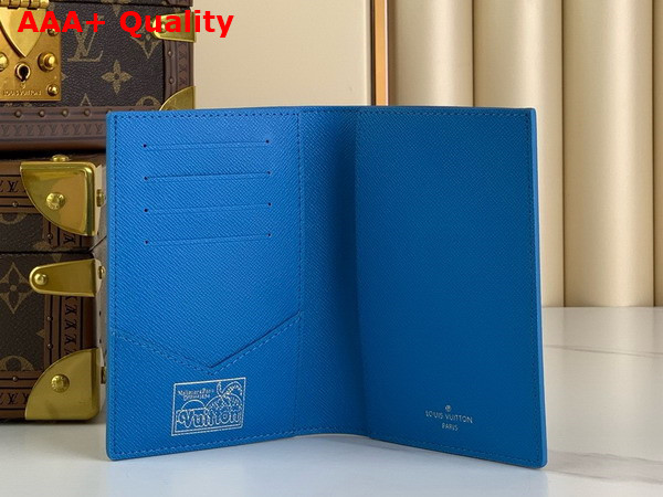 Louis Vuitton Passport Cover in Bright Blue Monogram Surfin Coated Canvas Replica