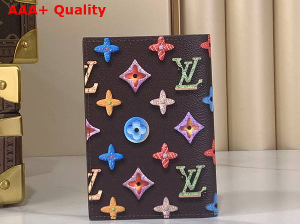 Louis Vuitton Passport Cover in Chocolate Monogram Donuts Coated Canvas M28281 Replica