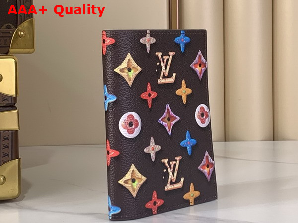 Louis Vuitton Passport Cover in Chocolate Monogram Donuts Coated Canvas M28281 Replica