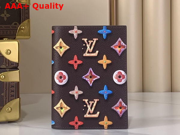 Louis Vuitton Passport Cover in Chocolate Monogram Donuts Coated Canvas M28281 Replica