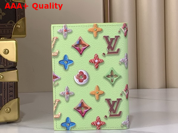 Louis Vuitton Passport Cover in Pistache Monogram Donuts Coated Canvas M28039 Replica