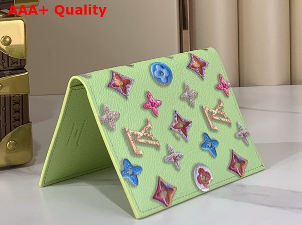 Louis Vuitton Passport Cover in Pistache Monogram Donuts Coated Canvas M28039 Replica