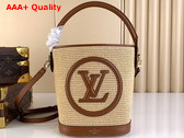 Louis Vuitton Petit Bucket Caramel Knitted Raffia M59962 Replica