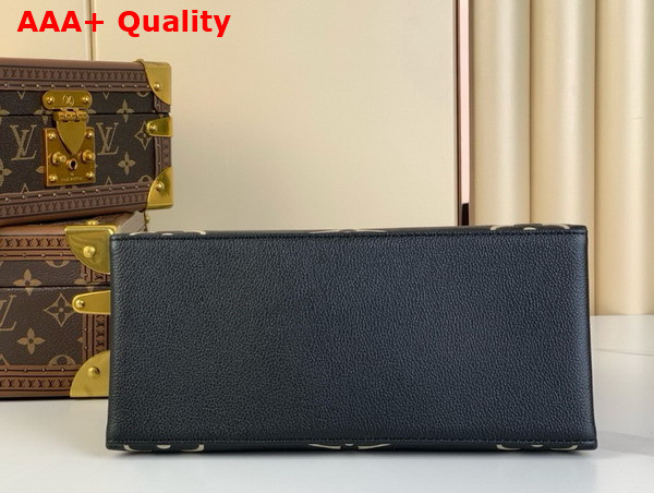 Louis Vuitton Petit Palais Black and Beige Bicolor Monogram Empreinte Leather M58913 Replica