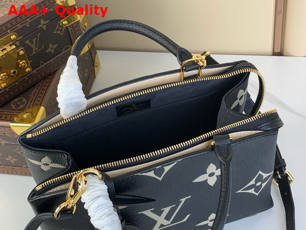 Louis Vuitton Petit Palais Black and Beige Bicolor Monogram Empreinte Leather M58913 Replica
