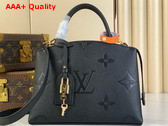 Louis Vuitton Petit Palais Handbag in Noir Monogram Empreinte Leather M58916 Replica
