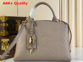 Louis Vuitton Petit Palais Handbag in Tourterelle Monogram Empreinte Leather Replica