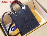 Louis Vuitton Petit Sac Plat Black Monogram Empreinte Leather M80478 Replica