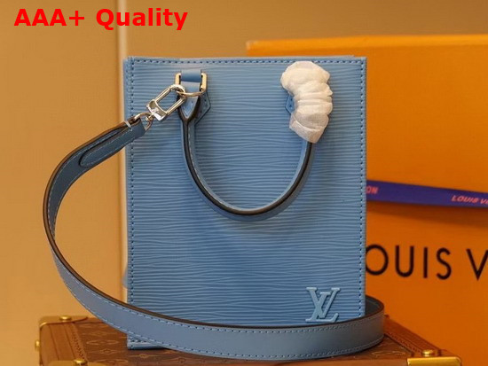 Louis Vuitton Petit Sac Plat Cornflower Epi Leather M80167 Replica