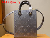 Louis Vuitton Petit Sac Plat Monogram Vernis Leather Metallic Taupe Grey M90564 Replica