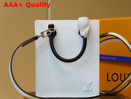 Louis Vuitton Petit Sac Plat White Epi Leather Replica