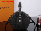 Louis Vuitton Petite Boite Chapeau Black Crocodilian Leather Replica