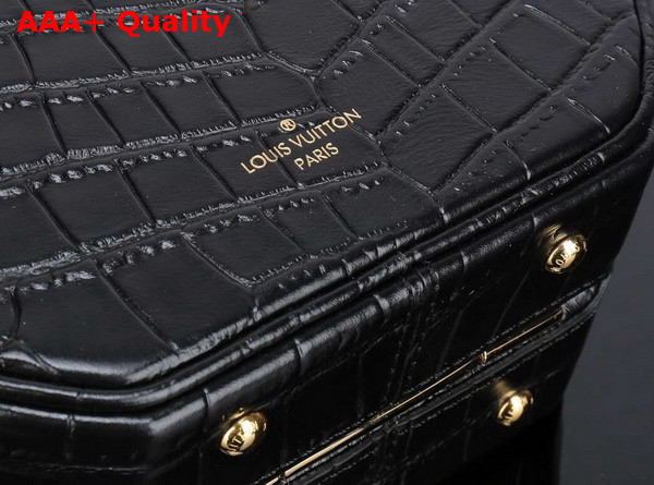 Louis Vuitton Petite Boite Chapeau Black Crocodilian Leather Replica