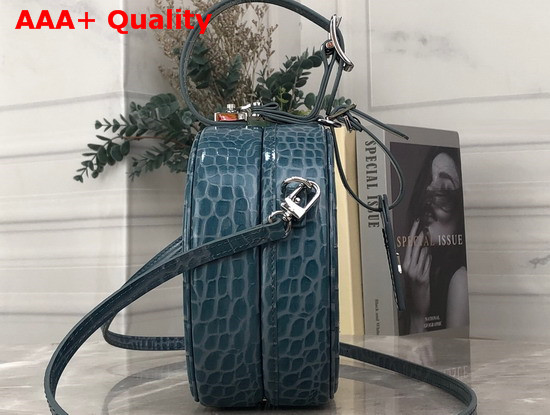 Louis Vuitton Petite Boite Chapeau Bleu Canard Crocodilien Brillant N90220 Replica