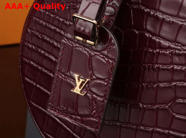 Louis Vuitton Petite Boite Chapeau Burgundy Crocodilian Leather Replica